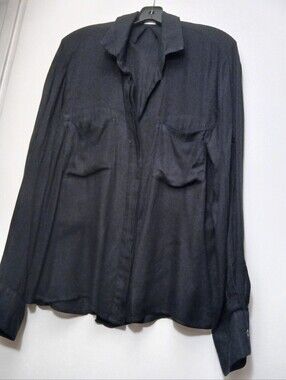 Bella Dahl   Classic Black  Button-Front Blouse